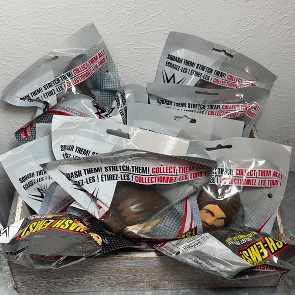 Lot of 23 WWE WWF AJ Styles Squash-Ems One Squeeze Toy BIRTHDAY FILLERS NEW - Picture 9 of 12